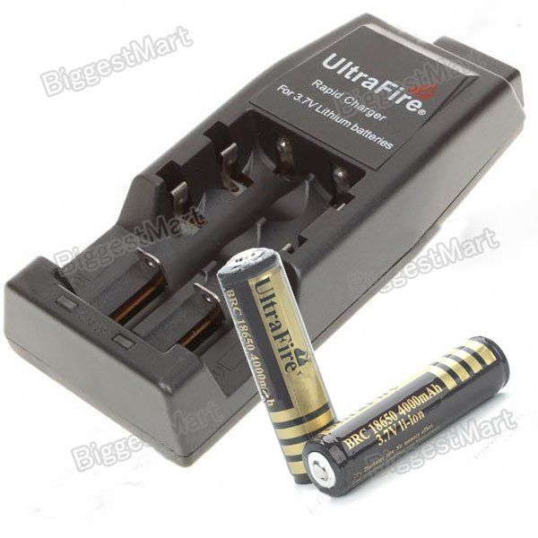 UltraFire Protected 18650 3.7 4000mAh Li ion Battery Plus 18650 