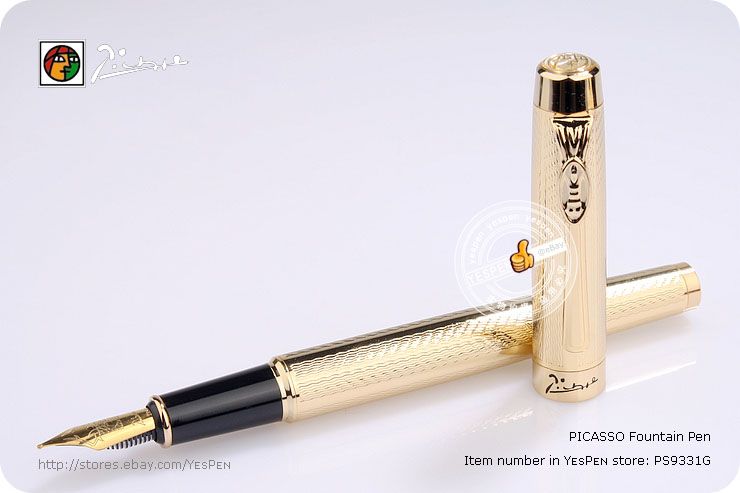 Picasso Fountain Pen PS 933 Avignon Golden Barrel NEW  