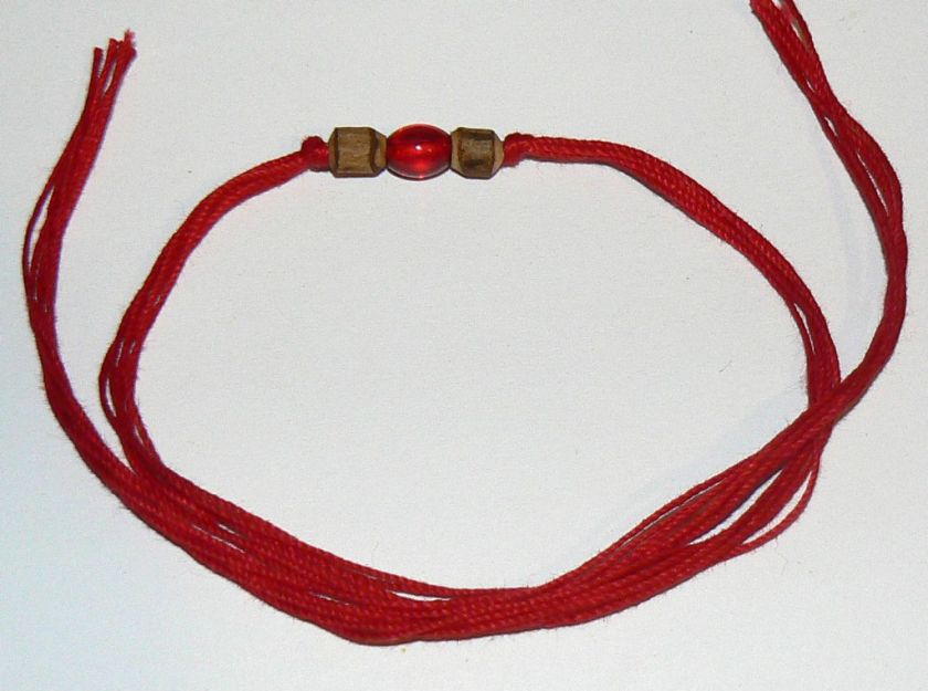 Rakhi wristband 2 tulasis w/ Orang bead Raksha Bandhan  