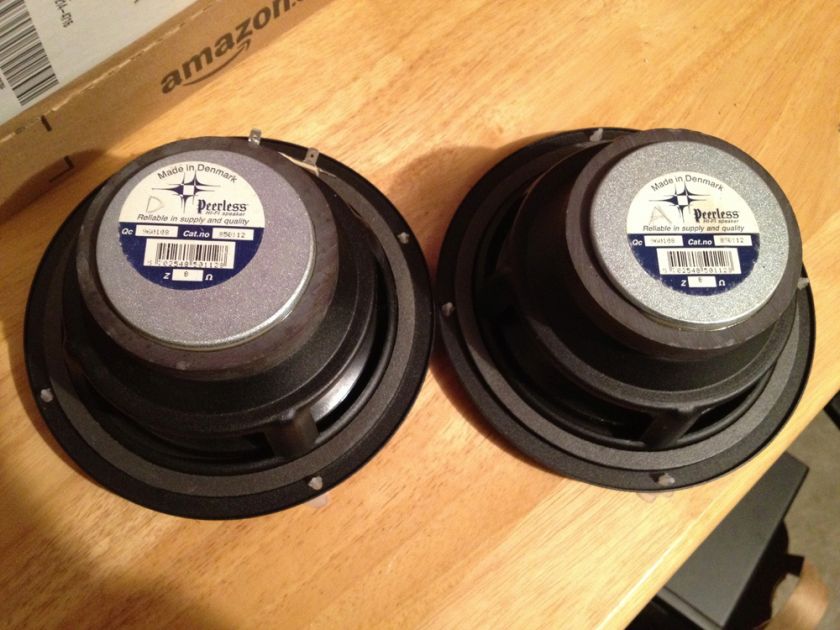 Peerless CSX line 6.5 midbass woofers Pair 850112 NEW  