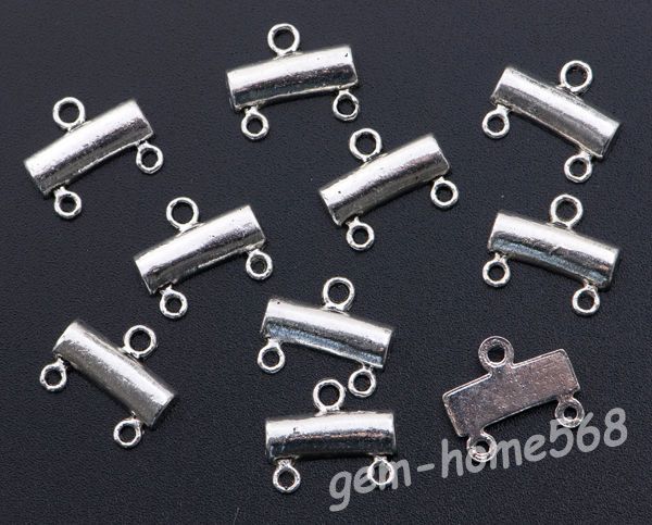 45 Tibetan Silver Beads Connector Findings X 082  