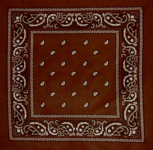 Minimum of 1   BROWN Bandana BANDANNAS wholesale LOT  