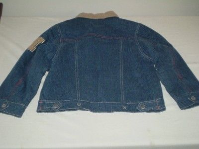 Childs Mickey Mouse Denim jacket corduroy collar sz 6  