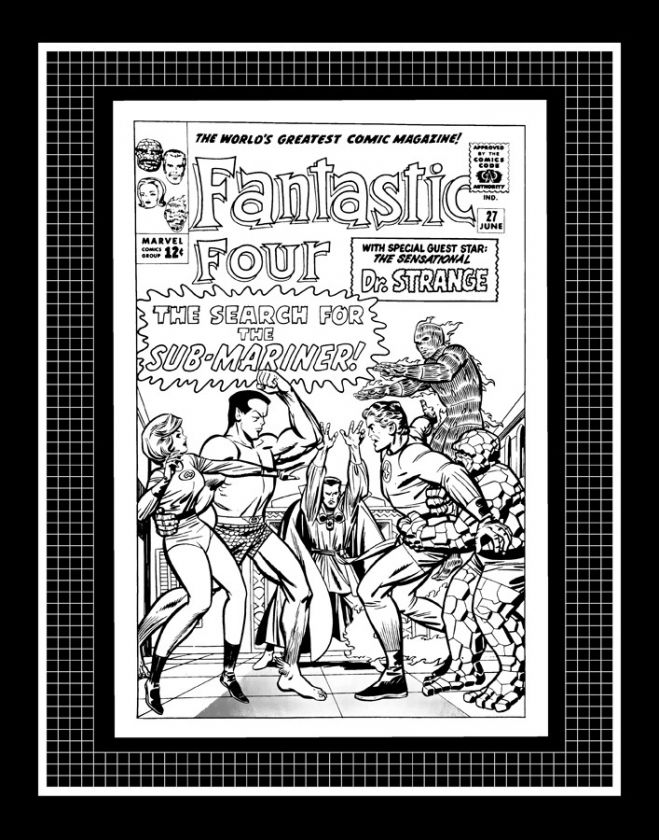 Jack Kirby Fantastic Four #27 Rare Production Art Cover  