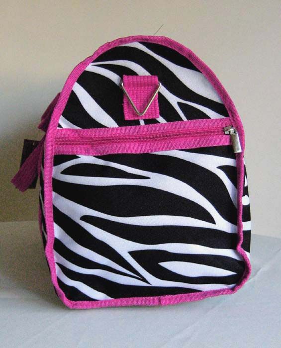 19Duffel/Tote Bag Luggage/Purse Travel Case Zebra Pink  