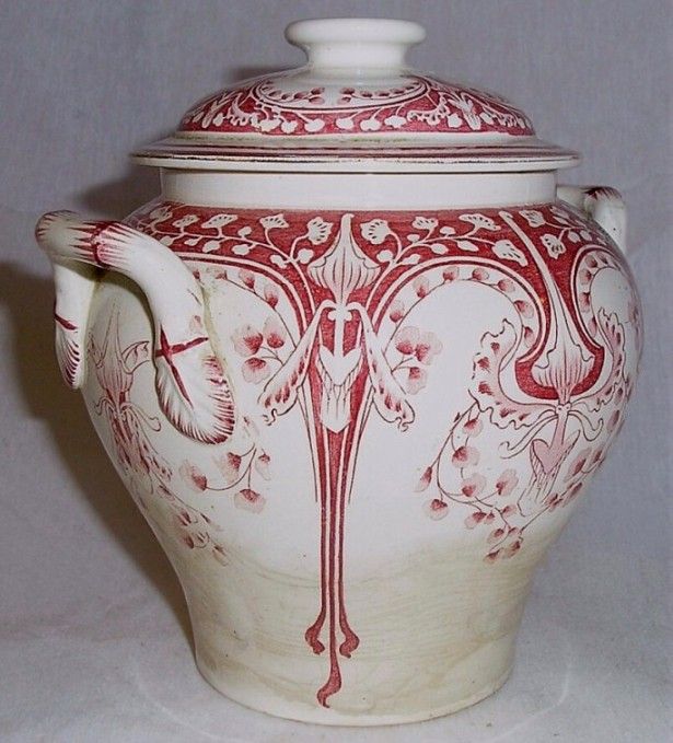 PRETTY JAR FRENCH FAIENCE PORCELAIN CREIL MONTEREAU  