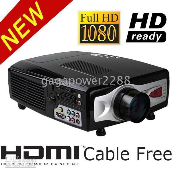 Wholesale   New HD 1080i LCD Video Home Theater Projector + Free 6 Ft 