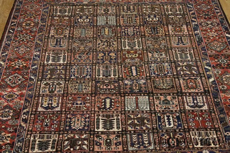 LARGE ANTIQUE 10X13 BAKHTIARI PERSIAN ORIENTAL AREA RUG WOOL CARPET 