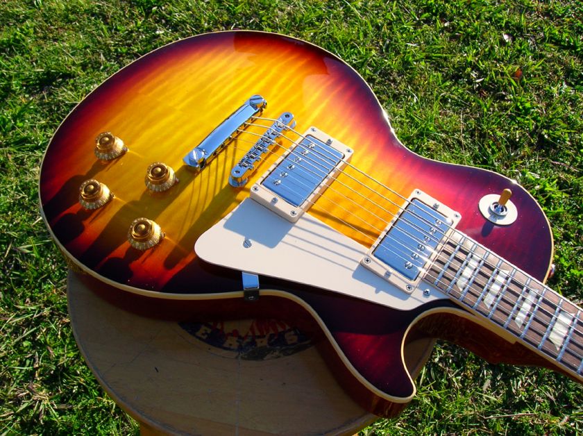 Gibson Custom 1959 Les Paul Reissue Flame Maple Top Brock Burst Gloss 