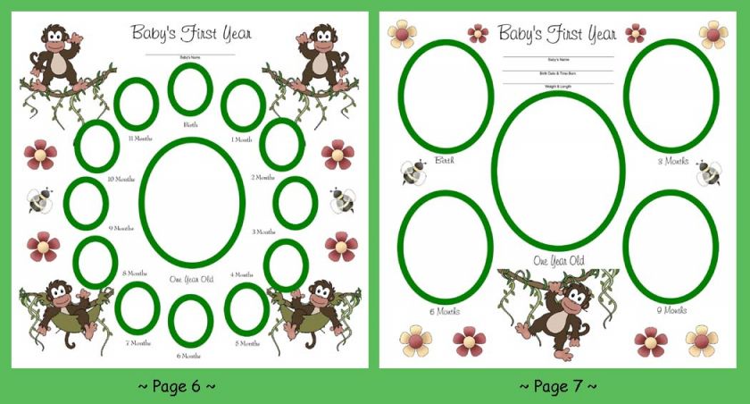 MONKEY JUNGLE SAFARI BABY NURSERY WALL STICKERS DECALS  