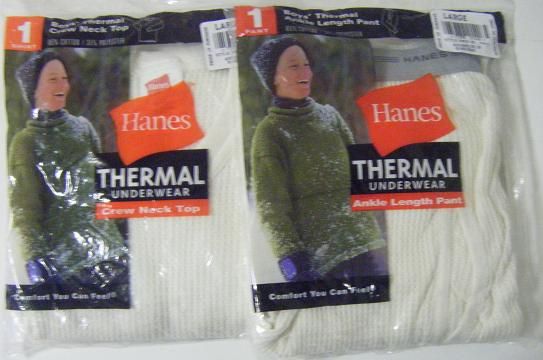 HANES BOYS THERMAL CREW NECK TOP/ PANTS UNDERWEARS 14 16/ 18 20 New 