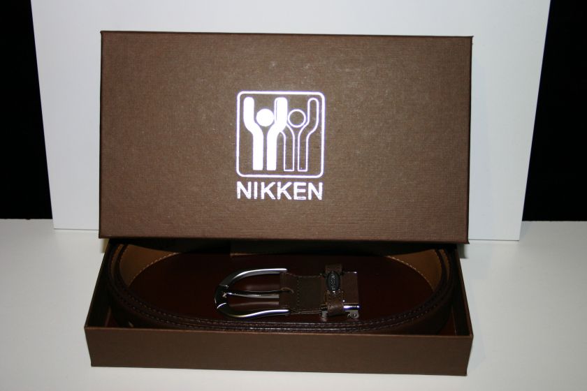 NIKKEN MAGNETIC DRESS BELT NEW IN BOX Brn Medium #1492  