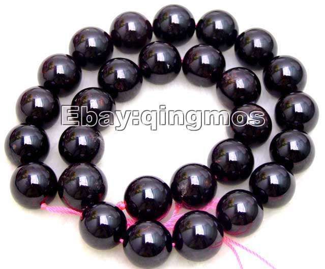 14mm Round AAA garnet gemstone Beads strand 15 147  