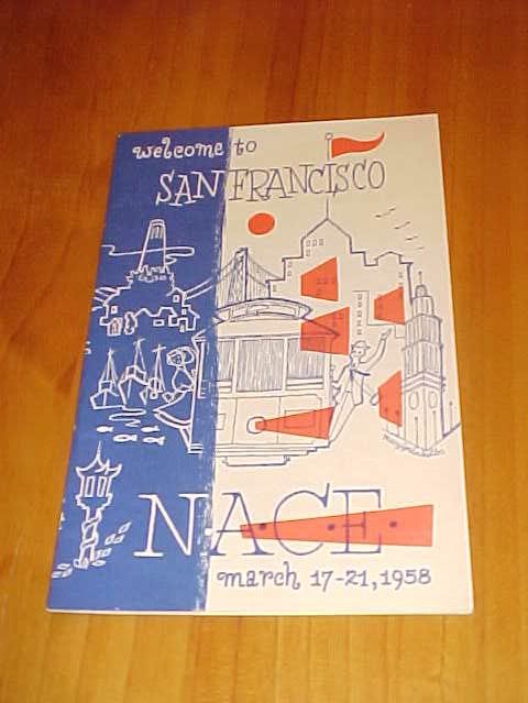   scarce march 17 21 1958 nace conference brochure held in san francisco