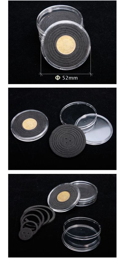 10 x Coin Holders Coin Protection Case Size II (17 22 27 32 37/mm 