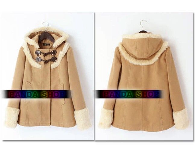   Warm Women Coat Overcoat Hoodie Korean Fashion Show Cute Young  