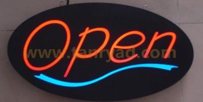 OPEN LED Sign Light Box 45x23cm 18x10  