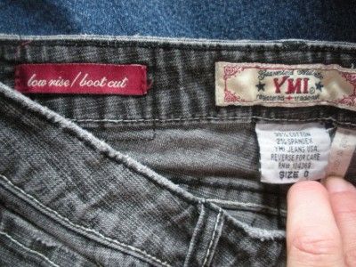 YMI Lowrise Bootcut Black Denim Jeans sz 0 measure 28 x 30 FREE US 