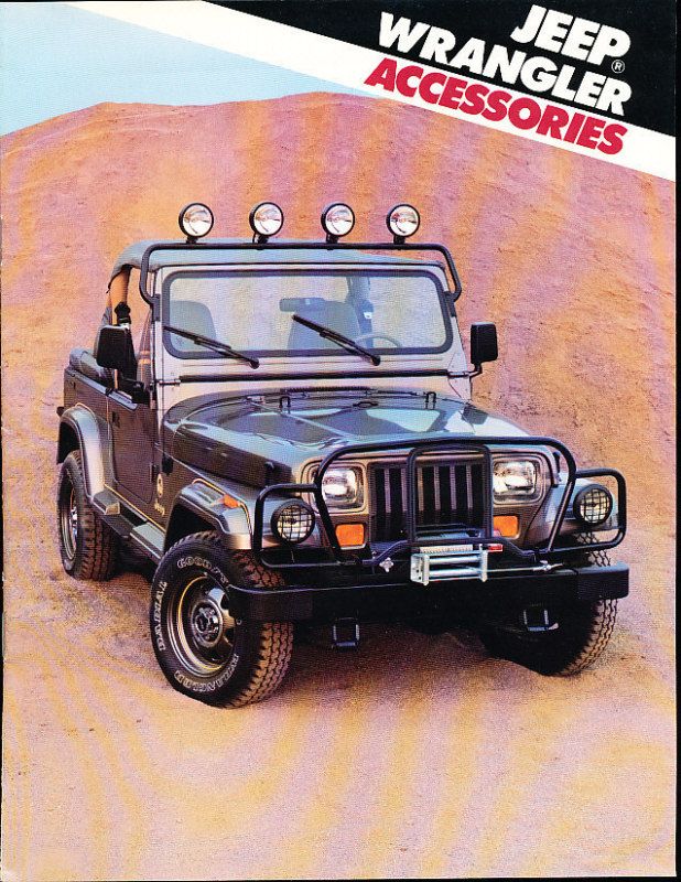 1988 Jeep Wrangler Accessories Sales Brochure Catalog  