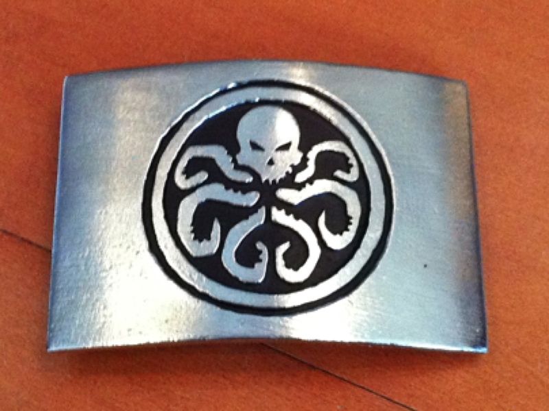 Captain America, Red Skull Hydra Belt Buckle, Solid Metal, Very 