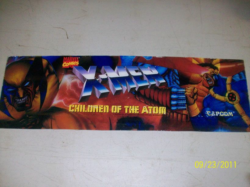 XMEN CHILDREN OF THE ATOM ARCADE MARQUEE HEADER  