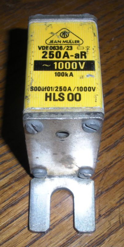 Jean Muller Fuse #VDE0636/23 250A aR 1000V 100KA HLS 00  