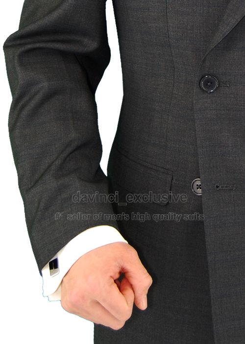   DOUBLE BREASTED SUIT + PLEATED PANTS 2707 CHARCOAL WINDOWPANE  