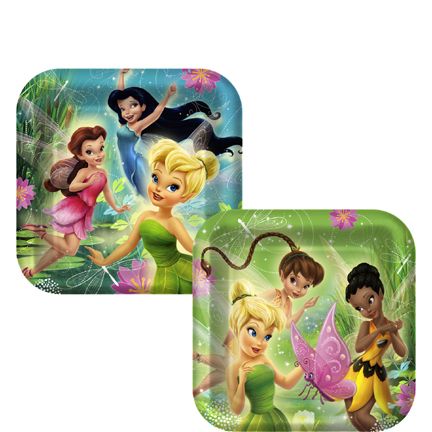 Disney FAIRIES Tinkerbell Birthday Party DINNER Plates  