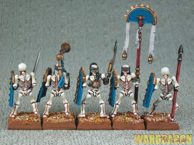 Warhammer WDS painted Tomb Kings Skeleton Warriors j32  