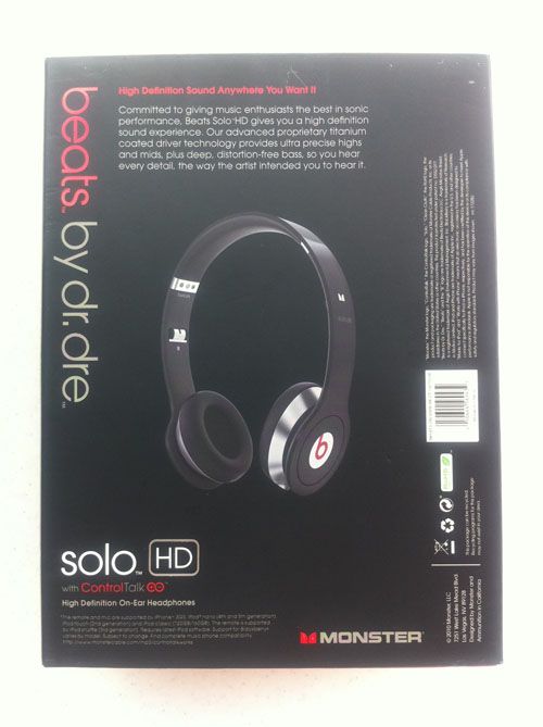 Beats by Dr Dre SOLO HD On Ear & iBEATS In Ear Headphones ControlTalk 