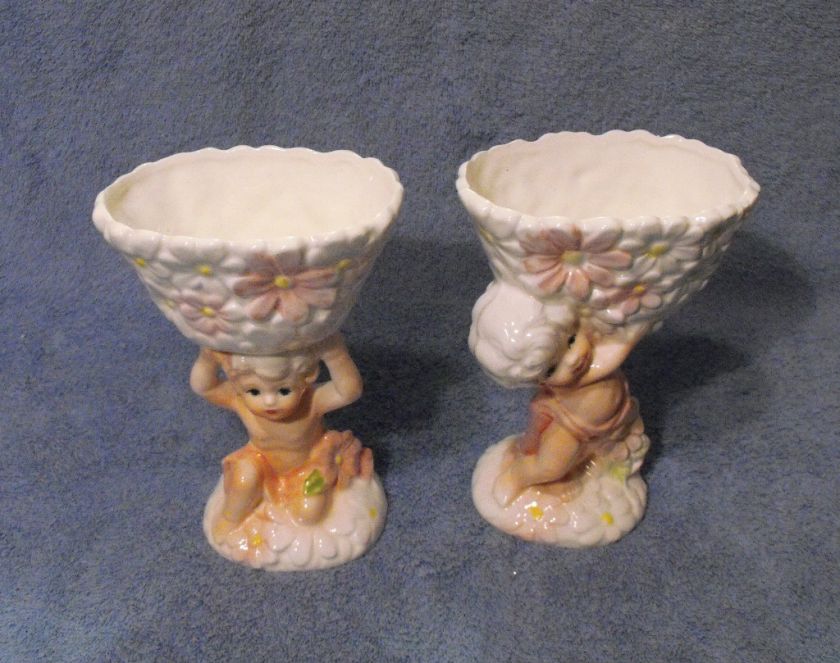 VINTAGE CAFFCO JAPAN GIRL BASKET PLANTERS NO. E 3291  