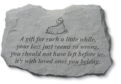 Gift for Such a Little While (Lamb)   Memorial Stone   