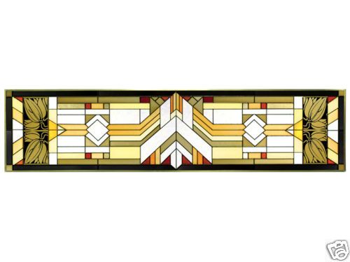 42x10 Stained Art Glass MISSION STYLE Window Suncatcher  