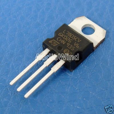 50x ST 7805 IC, Positive 5V Voltage Regulator, L7805, L7805CV  