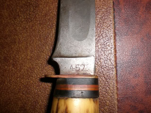 SOLINGEN GERMANY EDGE MARK Knife BONE 457 w/ SHEATH  