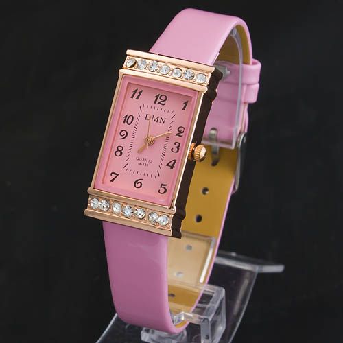 Rectangle Dimond Appearance Fashion Lady Womens Wrist Watch Free 