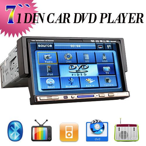 Inch Touch Screen 1 Din Car Stereo DVD Player Ipod TV  