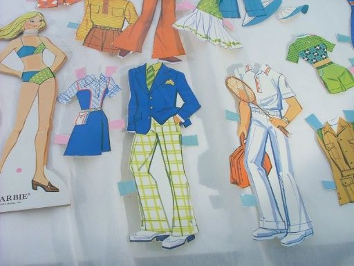 Newport Barbie & Ken Paper Doll Dolls 1974 Mattel  