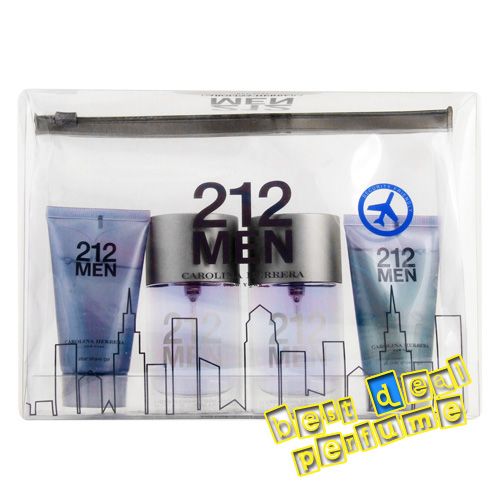 212 MEN 4 PCS GIFT SET  CAROLINA HERRERA  2 X 1.0 EDT  