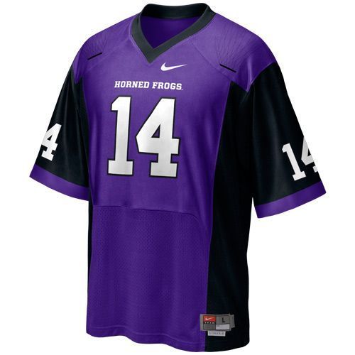   TCU Horned Frogs Home Purple Replica Football Jersey #14 Andy Dalton