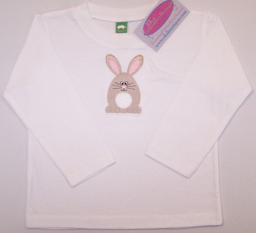 Cute Round Bunny & Whiskers Long Sleeve Easter Holiday Baby or Toddler 