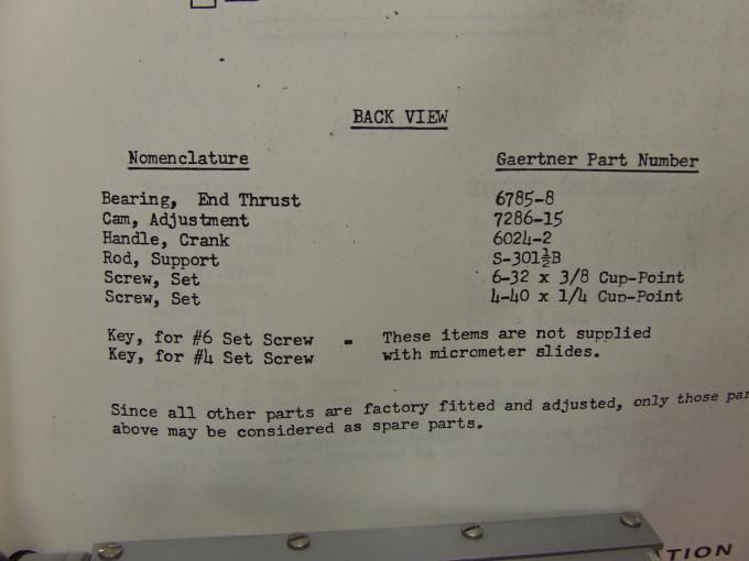 Gaertner Scientific Corporation Micrometer Slide M 301A  