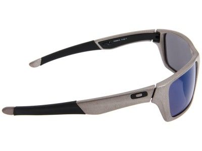 NEW OAKLEY JURY SUNGLASSES Distressed Silver / Ice Iridium FULL RETAIL 