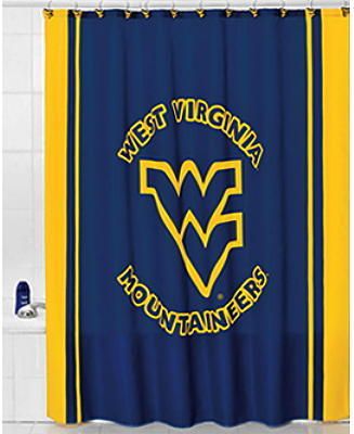 NEW West Virginia Mountaineers Fabric Shower Curtain BV  