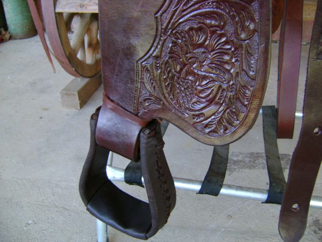 NATURAL RAWHIDE TRIM 16 MONTANA WESTERN WADE ROPING ROPER LEATHER 