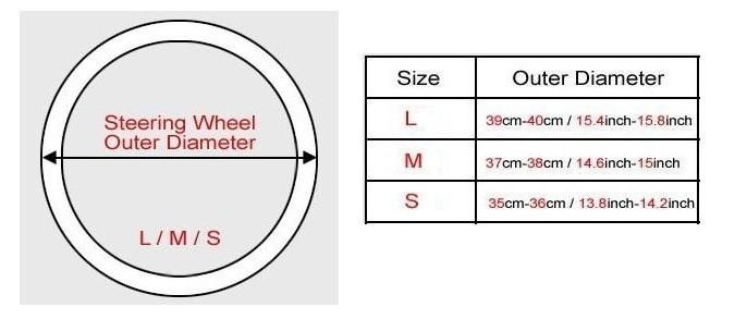 Note Pls note the size of the steering wheel outer diameter, this is 