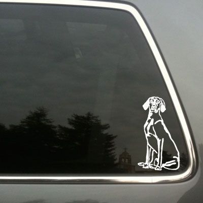 Weimaraner Dog vinyl decal gun dog Best in show puppy sm  