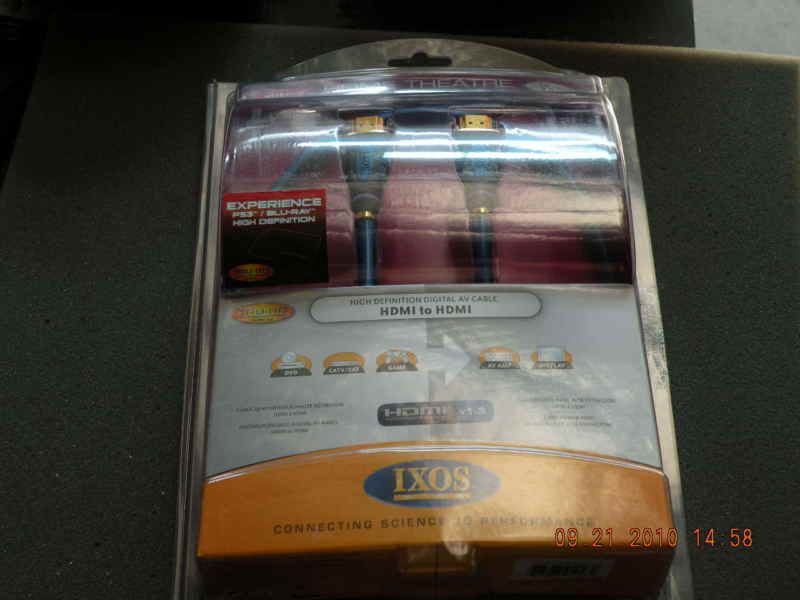 NEW IXOS HIGH DEFINITION DIGITAL AV HDMI 1080p CABLE 1M  