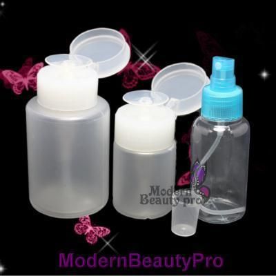   Dispenser + 1 Spray Bottle Nail Art Makeup For Acetone Remover  