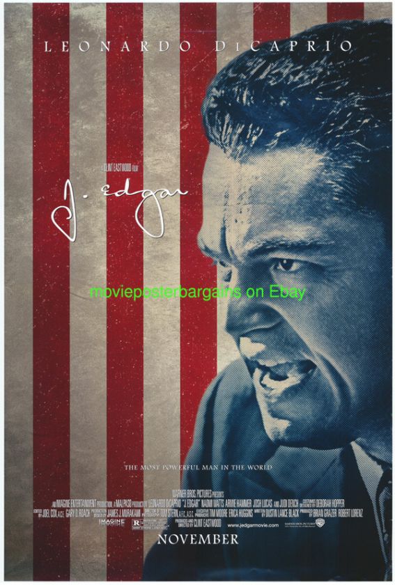 EDGAR MOVIE POSTER DS 27x40 LEONARDO DICAPRIO CLINT EASTWOOD FILM 